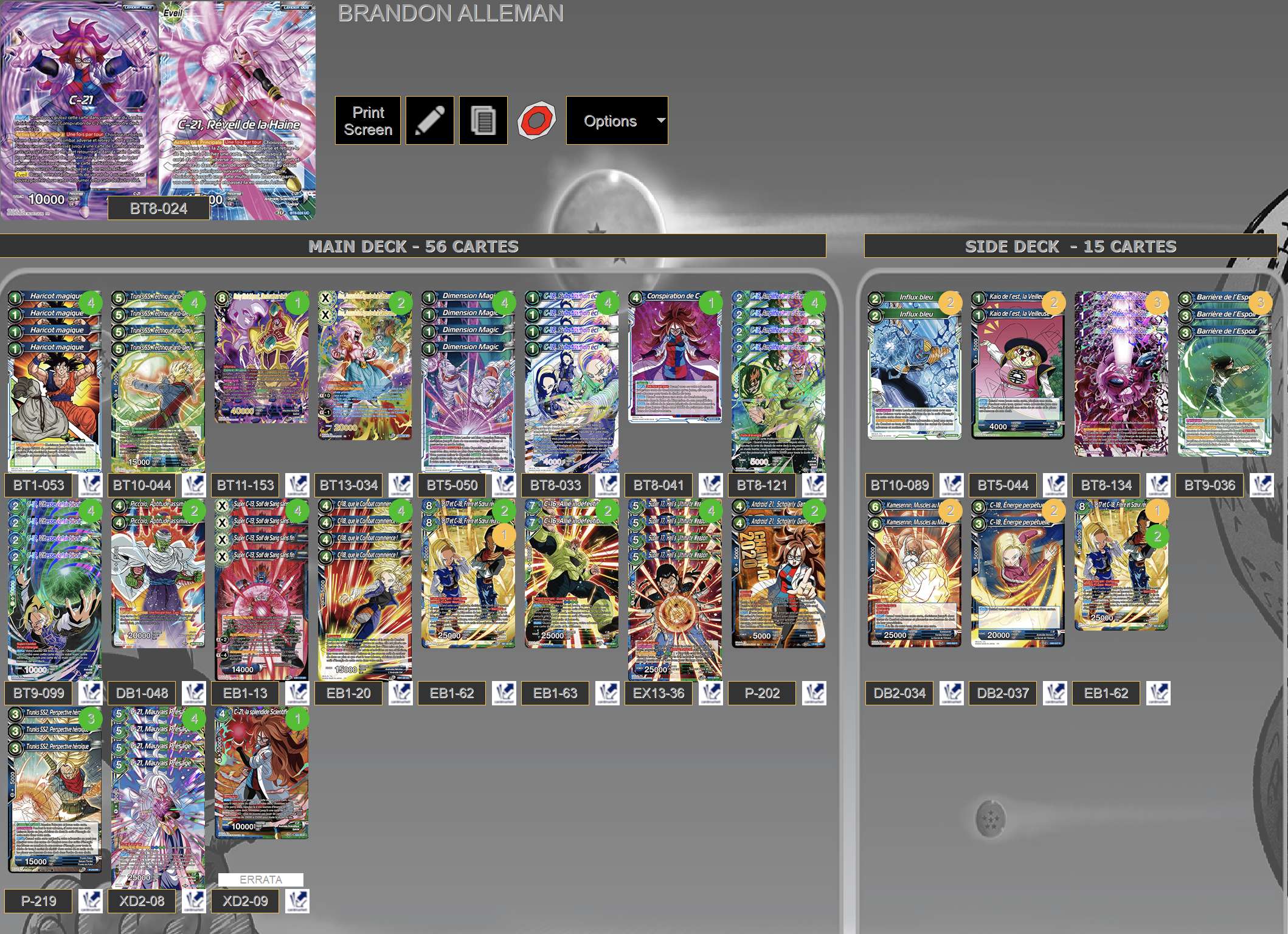 Decklist image · Brandon Alleman