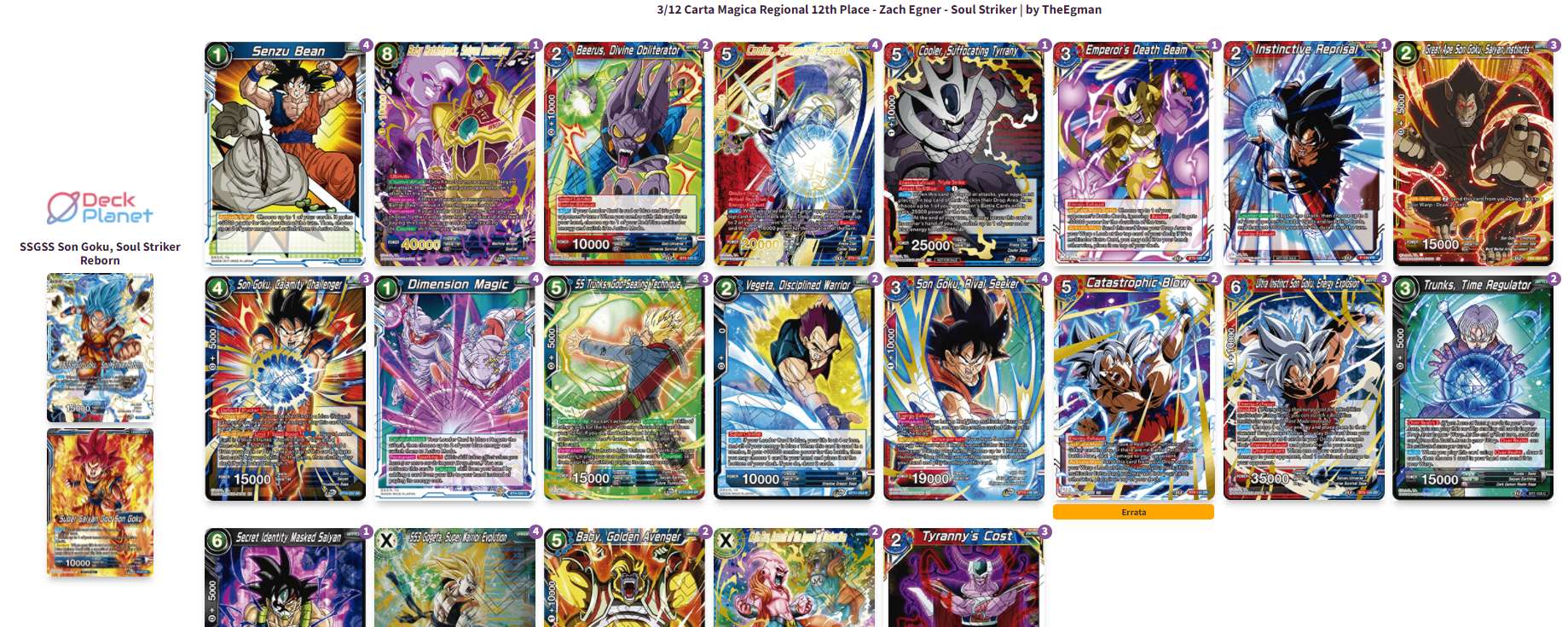 Decklist de Zach Egner