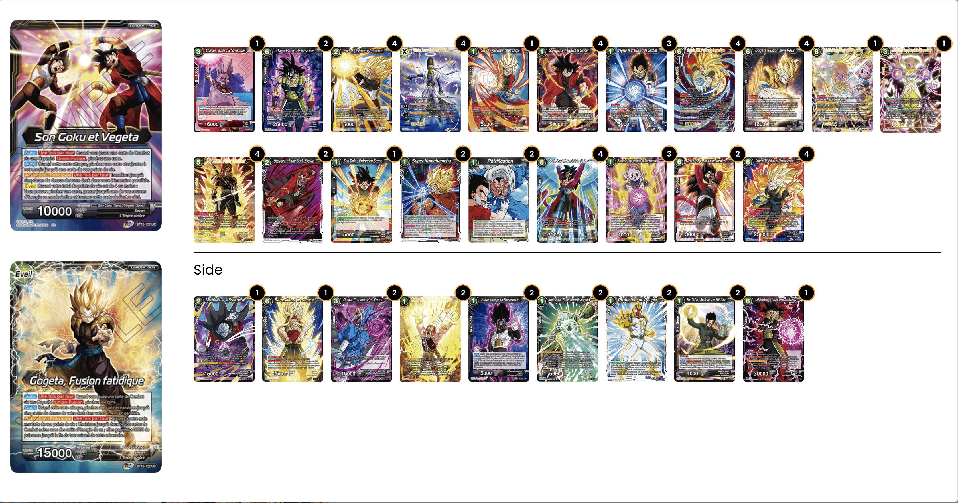 Decklist de Samy Jourdan