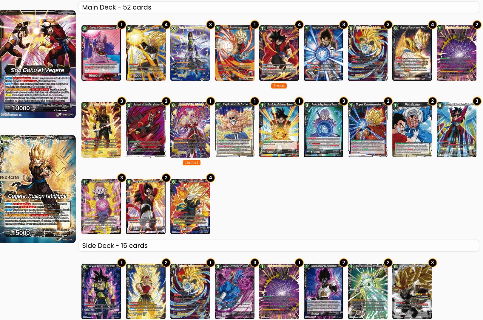 Decklist de Benjamin Belot