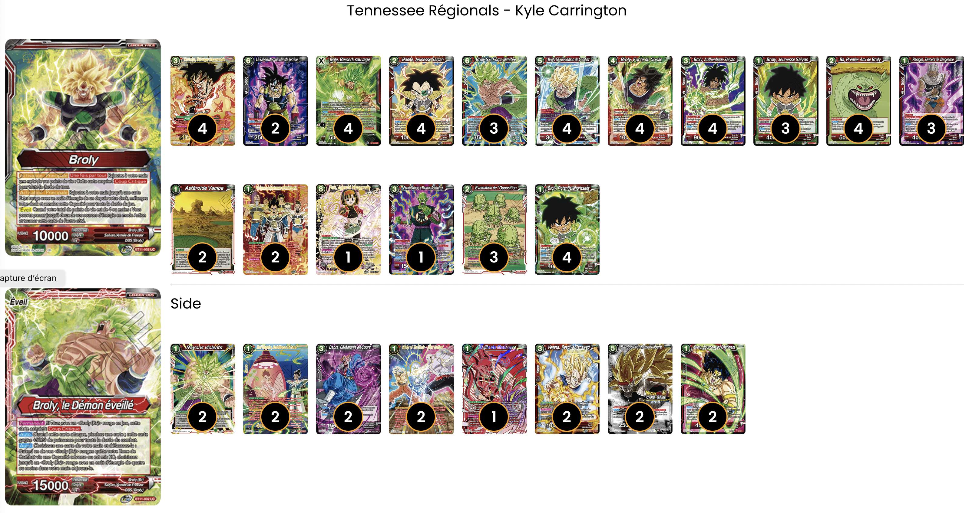 Decklist de Kyle Carrington