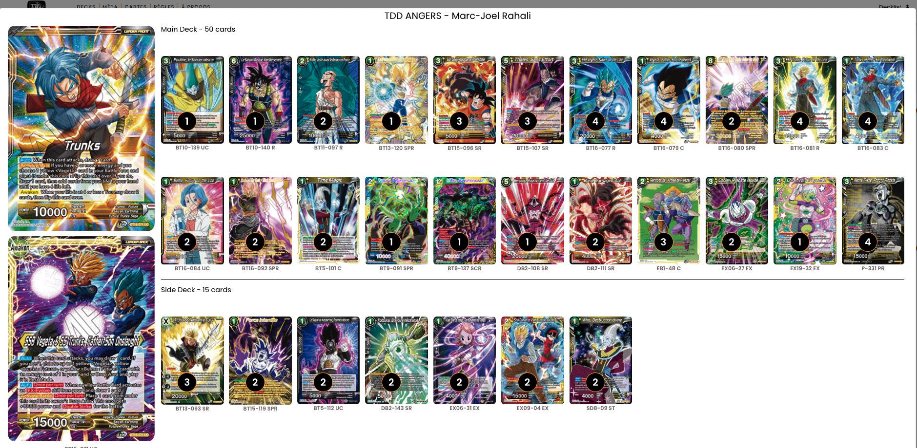 Decklist image · Marc-Joël Rahali