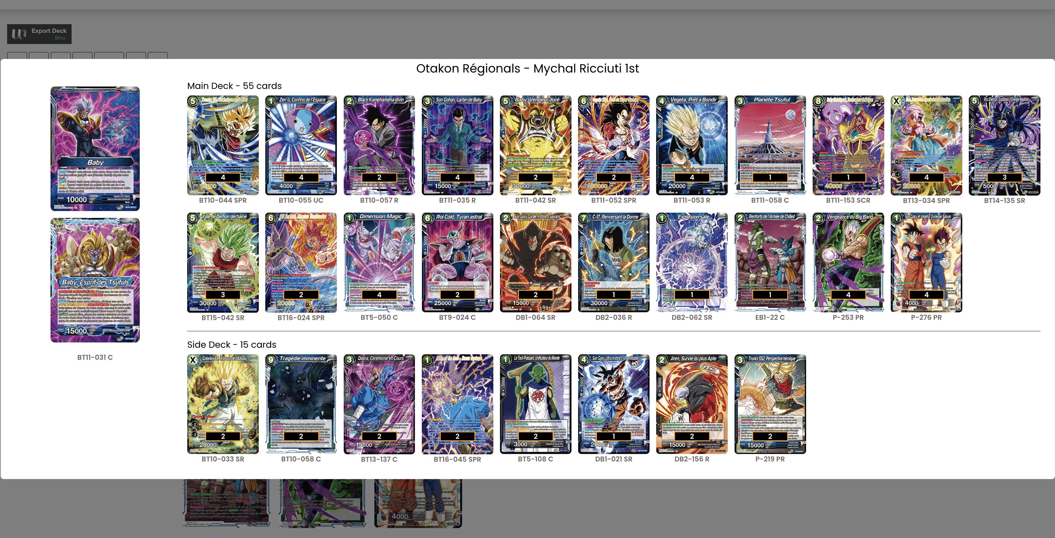 Decklist image · Mychal Ricciuti