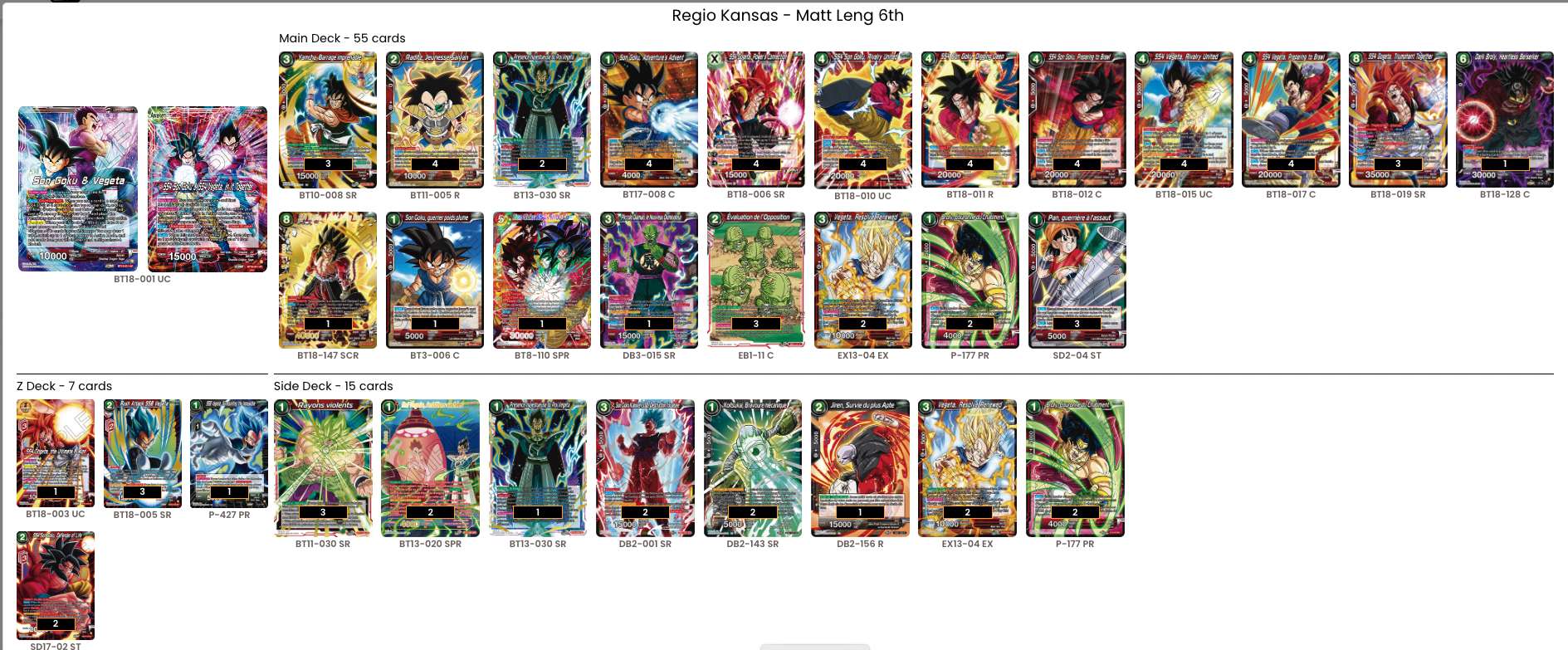 Decklist de Matt Leng