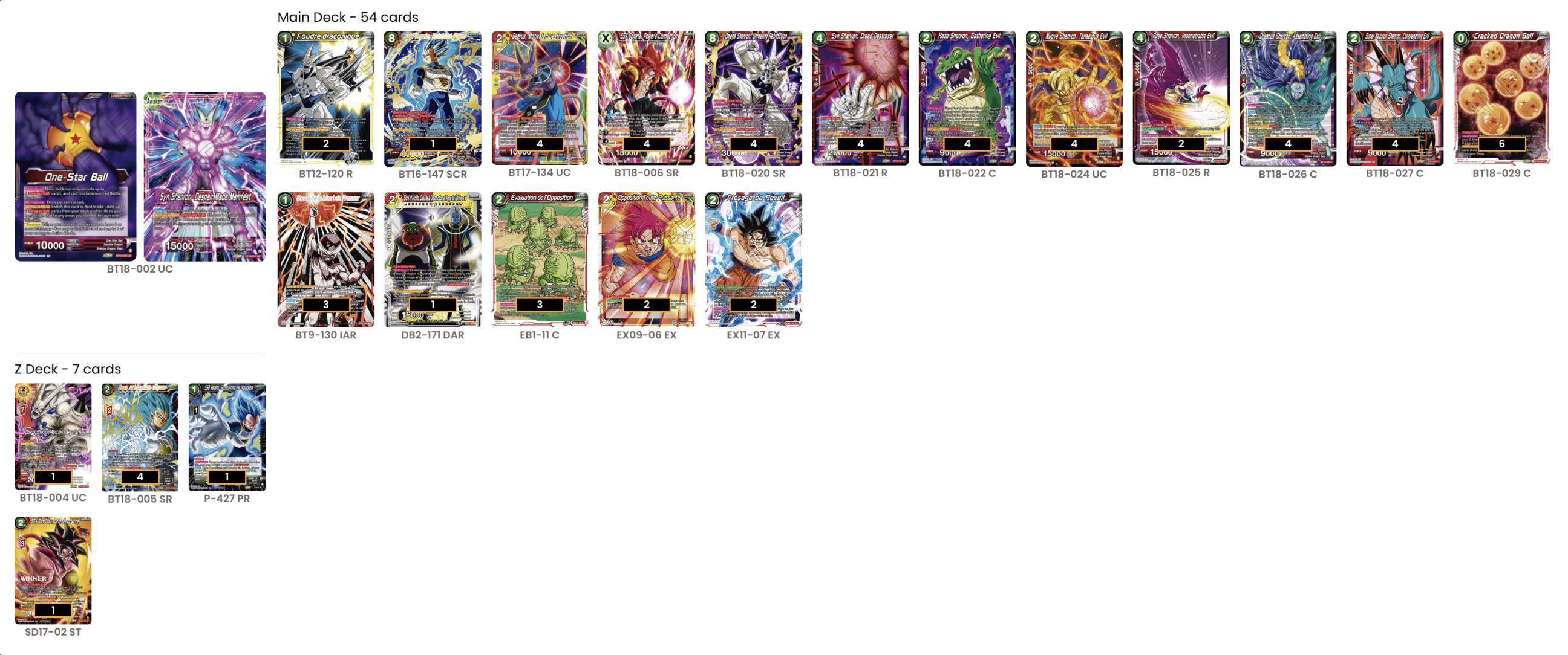 Decklist de Evan Lavanchy