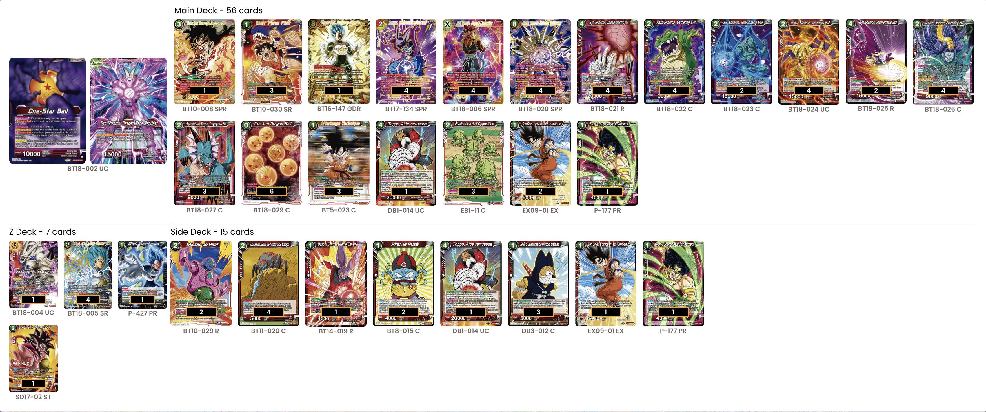 Decklist de Alex Savini