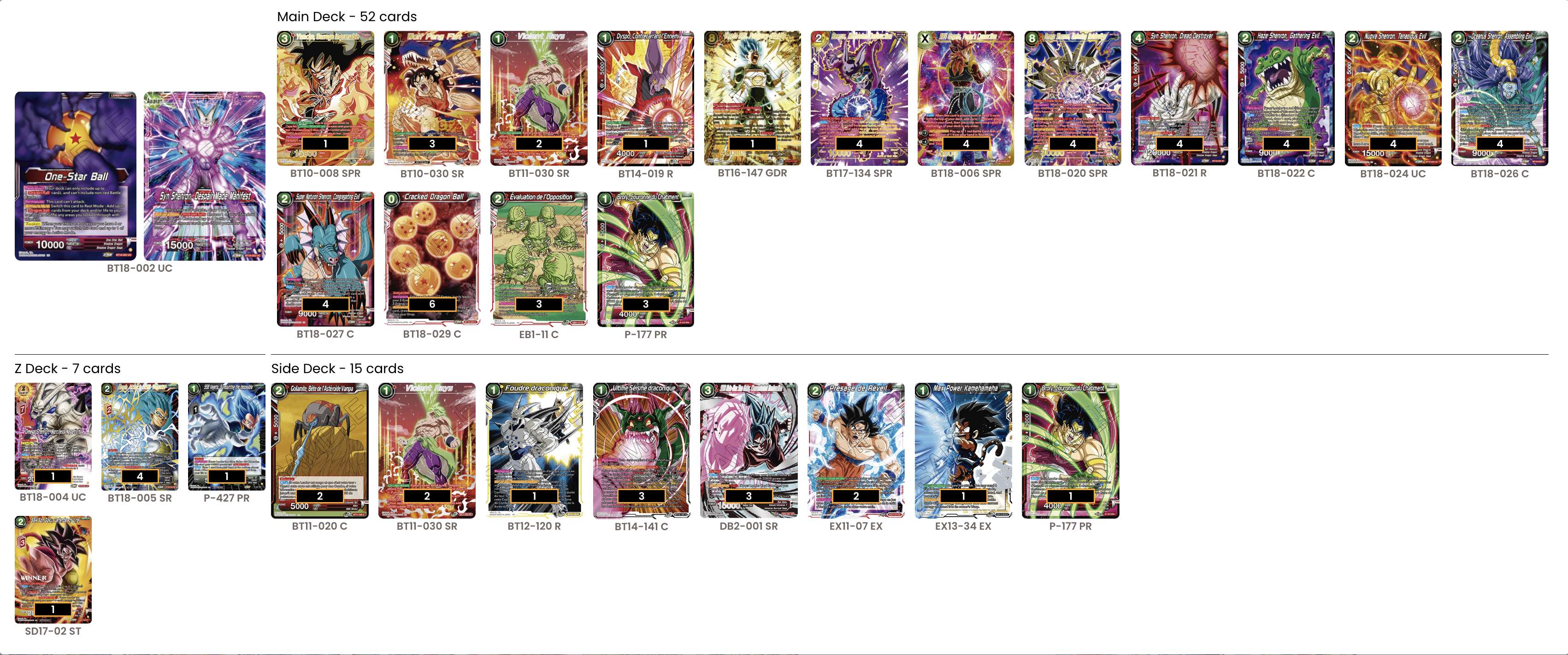 Decklist de Simone Sarcina