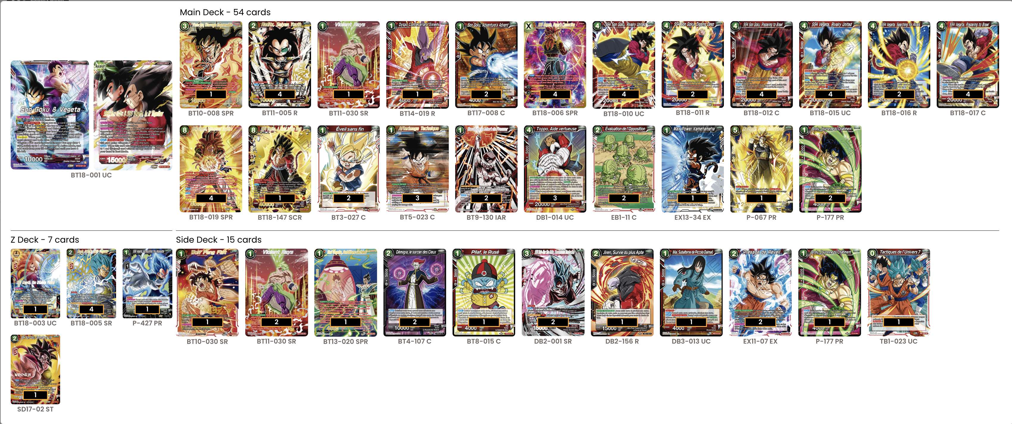 Decklist de Jimmy Benadda