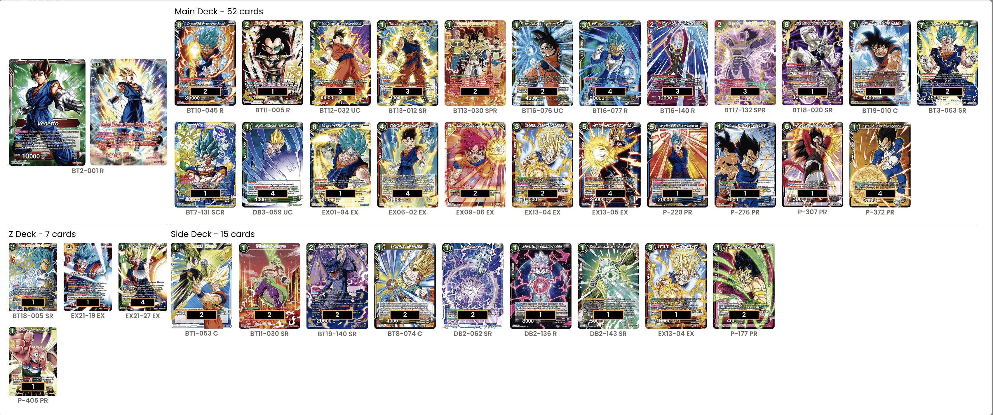 Decklist de Teague woodcock