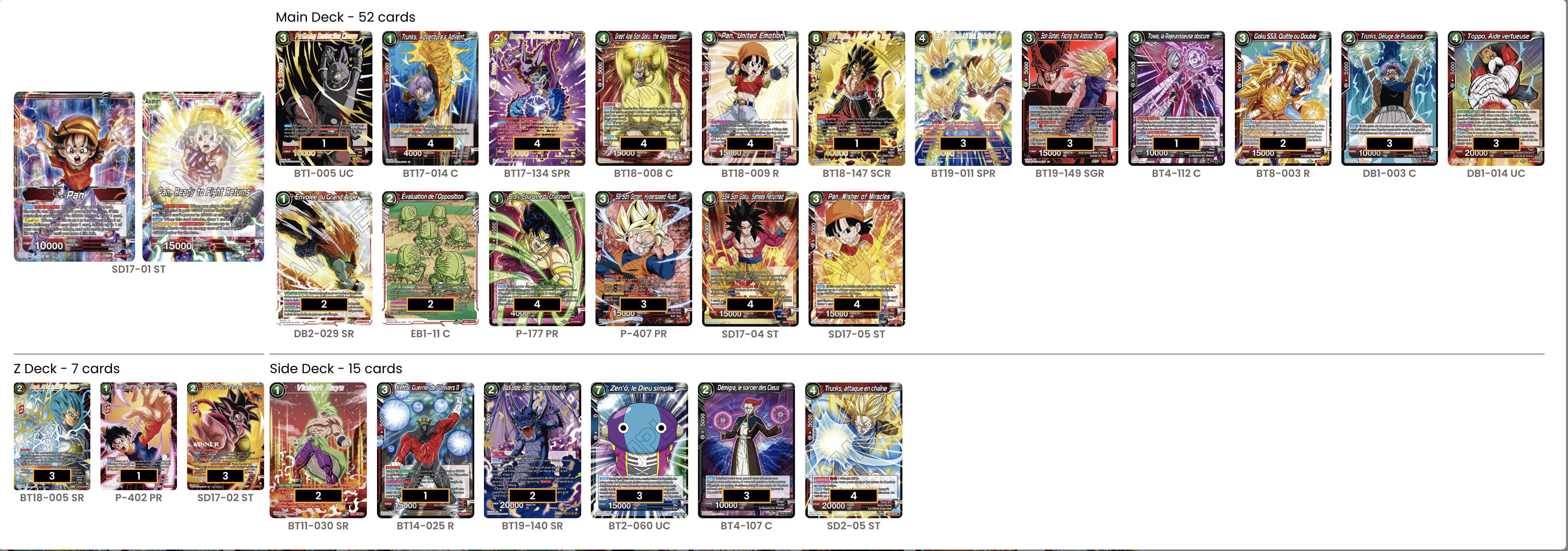 Decklist de Timothy Palacios