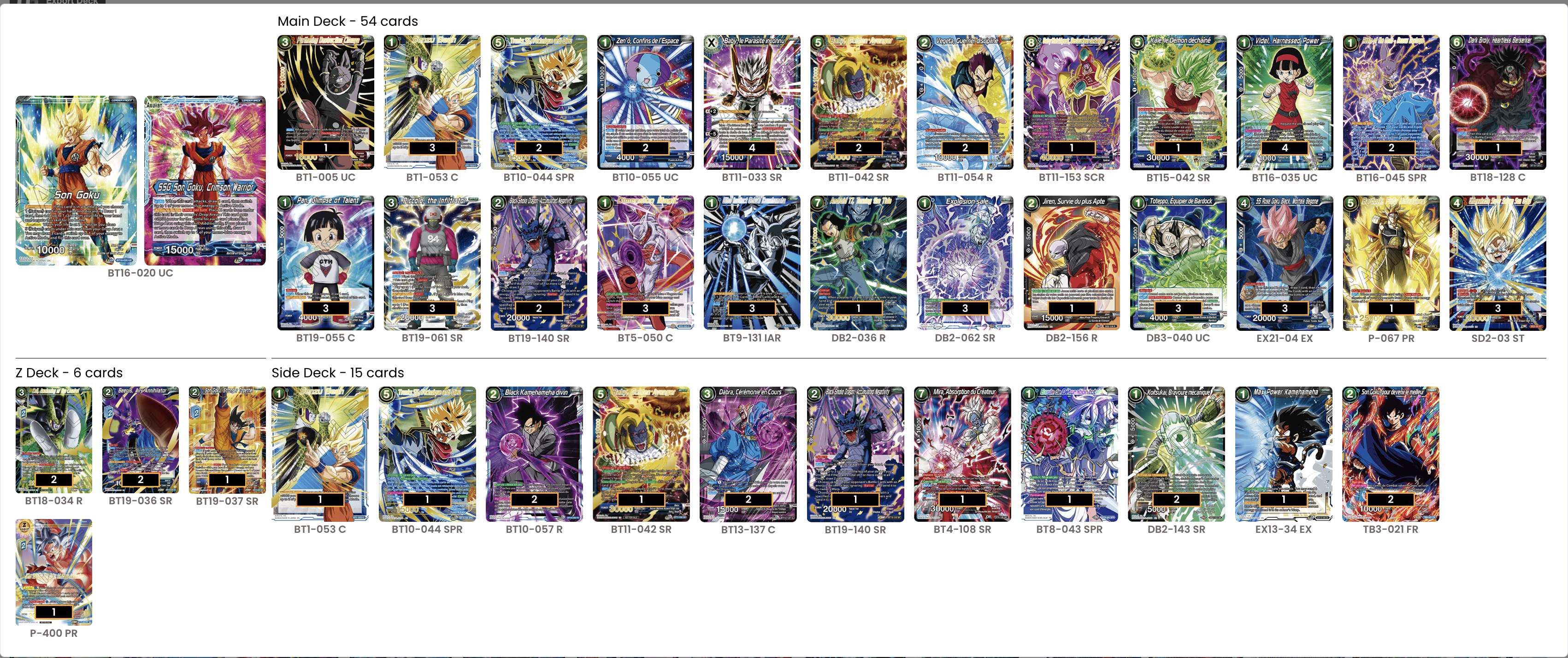 Decklist de Mehdi Belmimoun