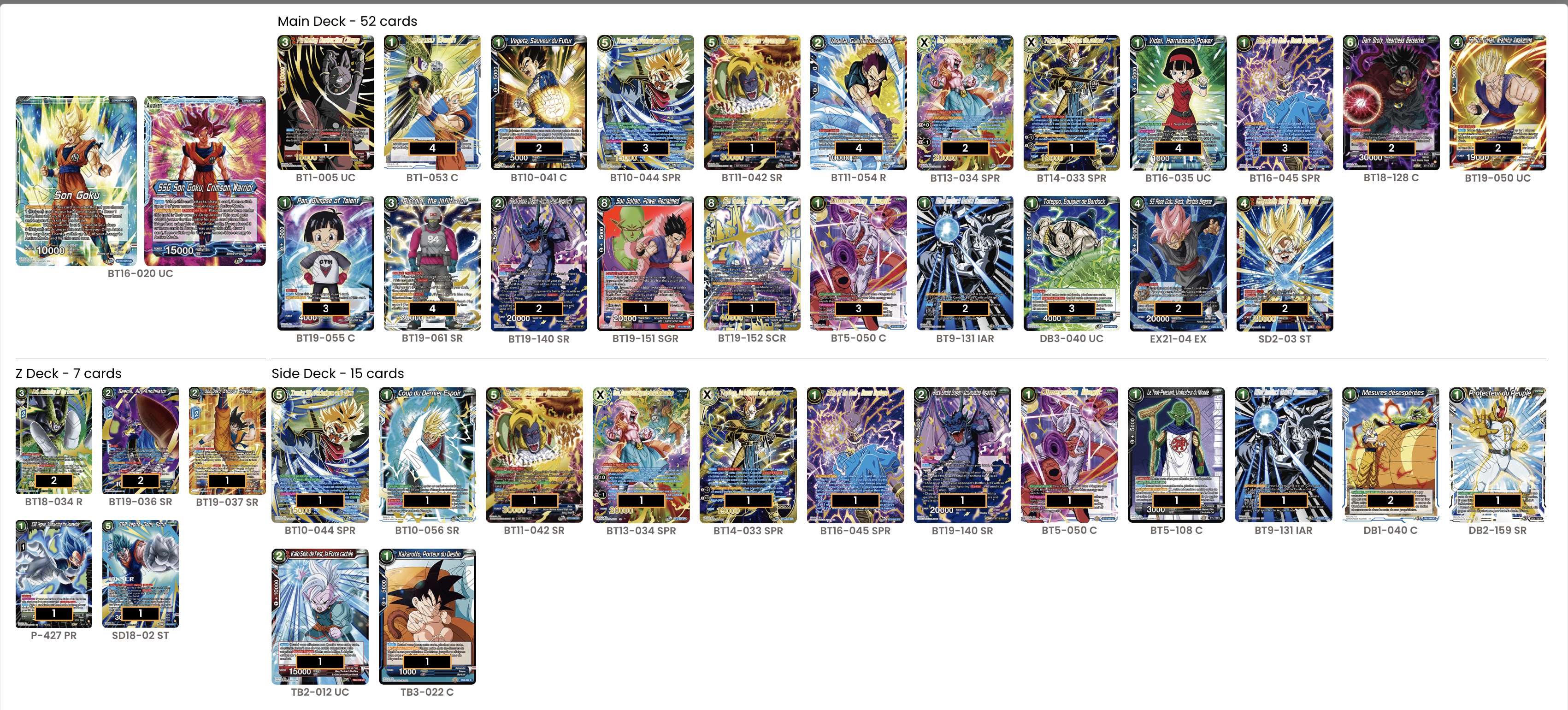 Decklist de Markus Kantarci