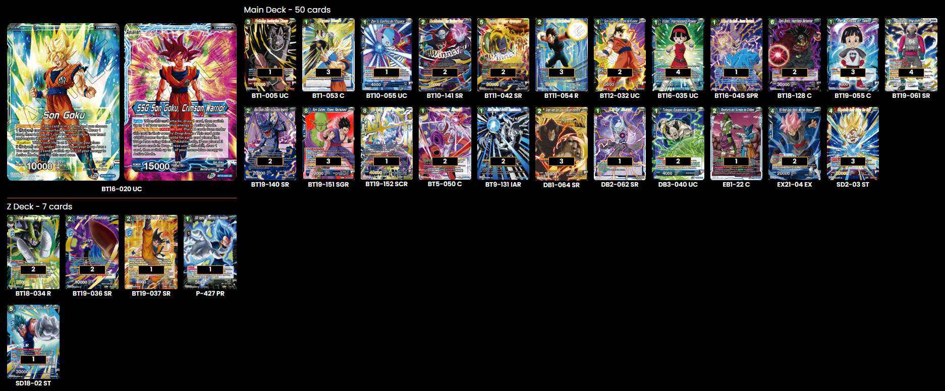 Decklist de Robert Rietze