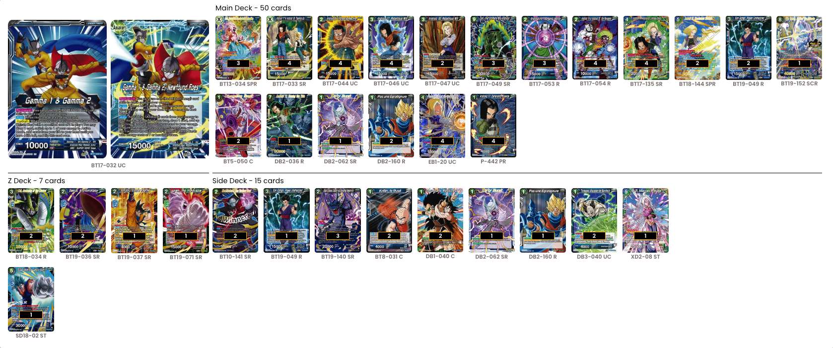 Decklist de Oliver Symonds