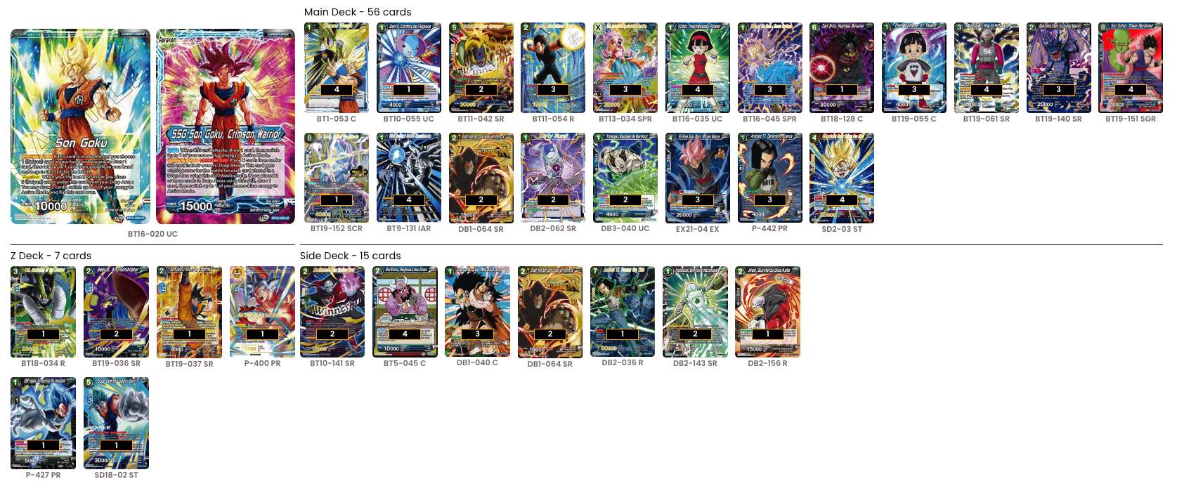 Decklist de Justin Rios