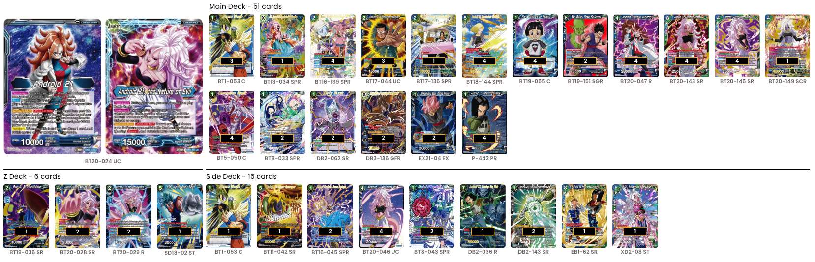 Decklist de Grady Hughes