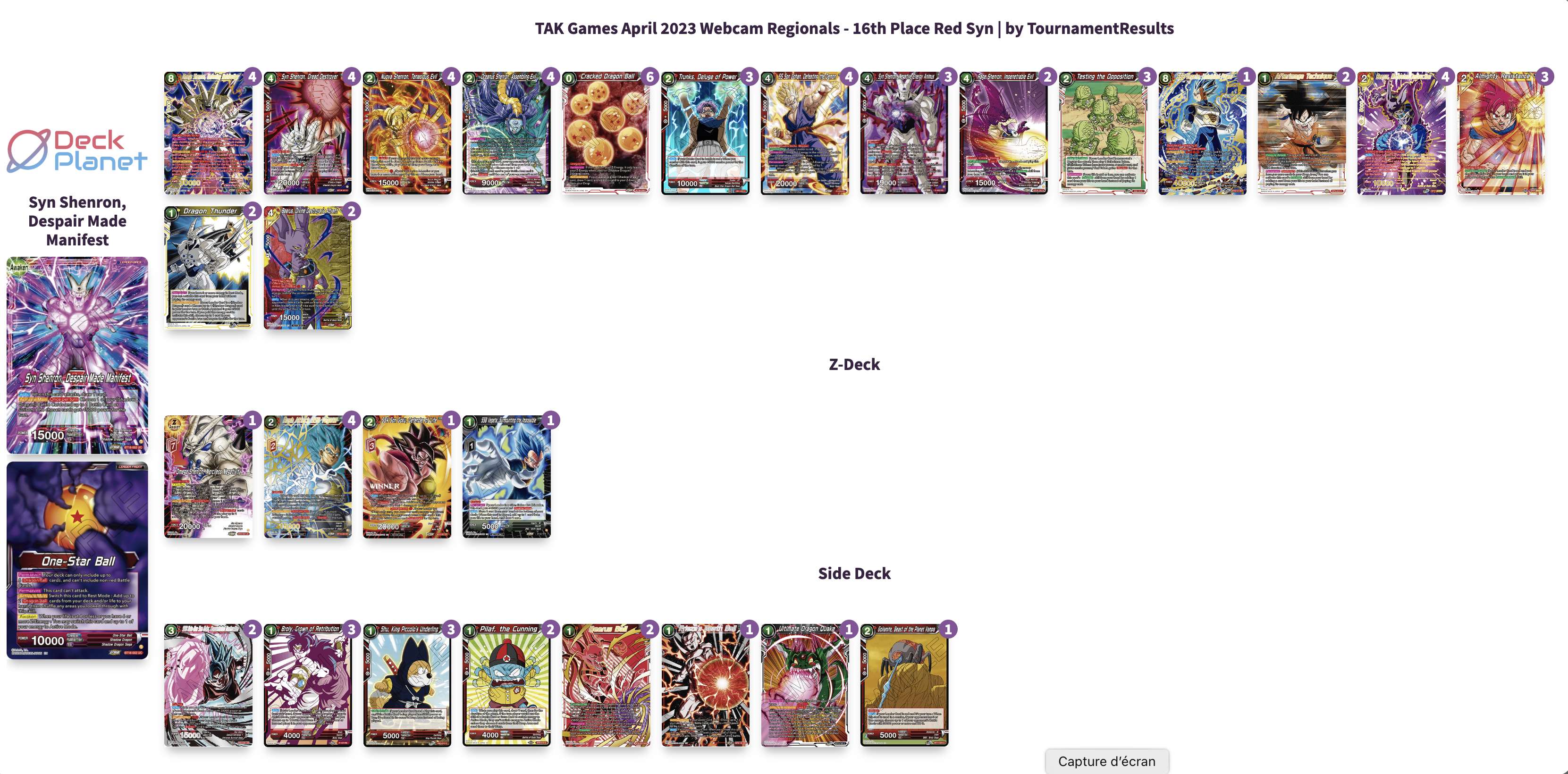 Decklist de Benny Zhang