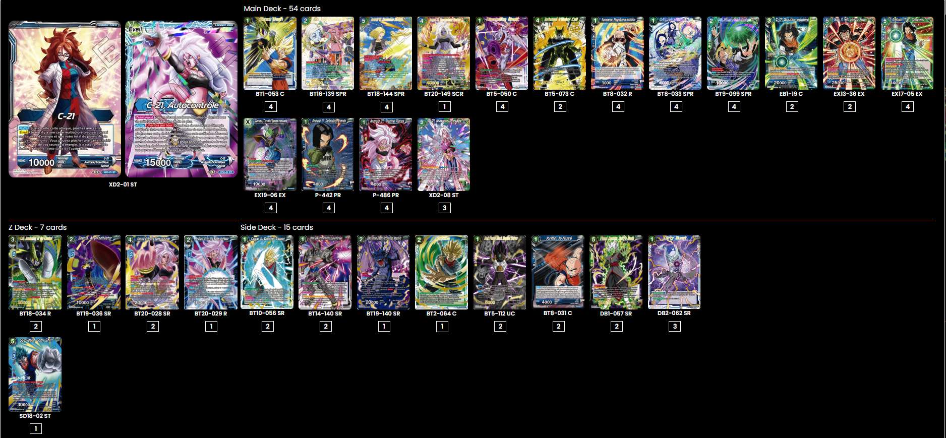 Decklist de Alexis Lenclud