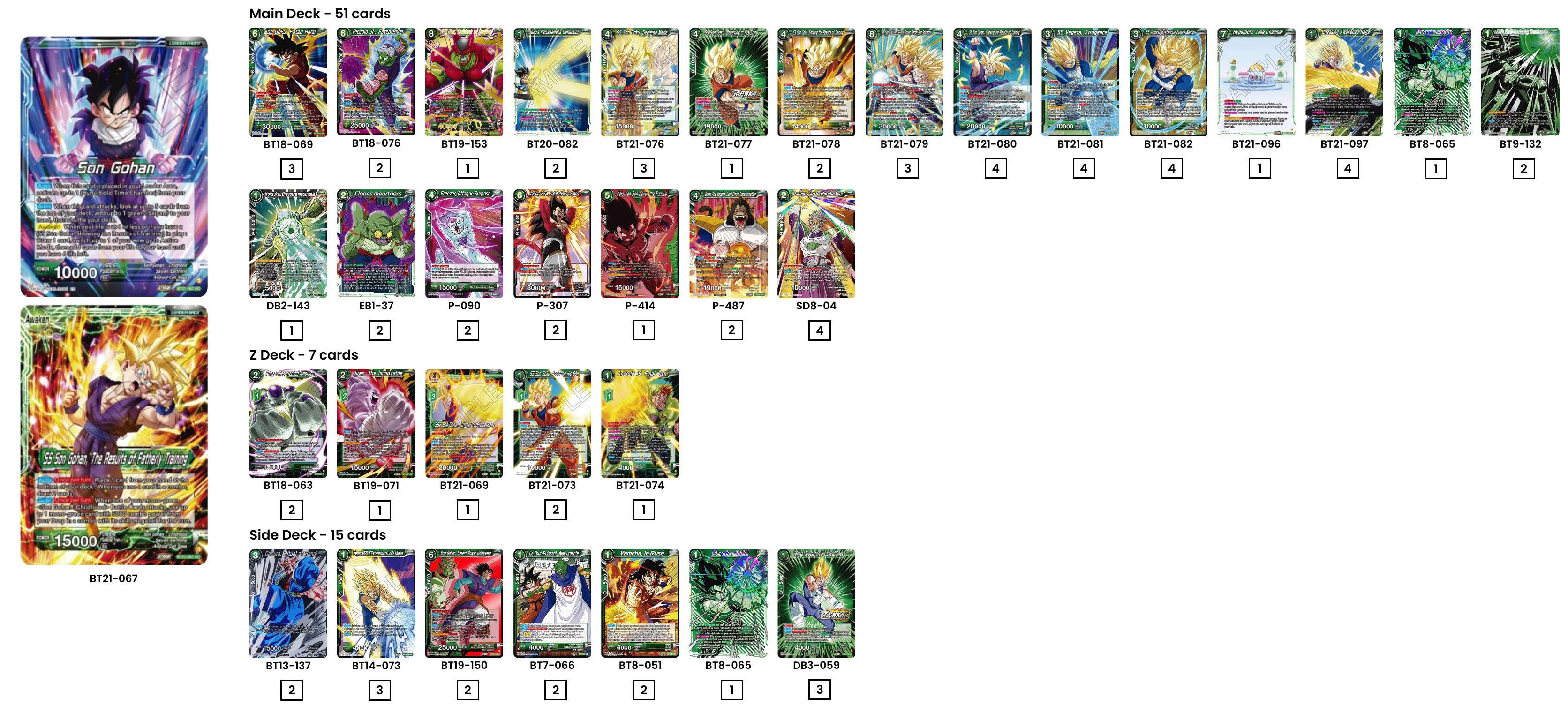 Decklist de DHANNI HAY