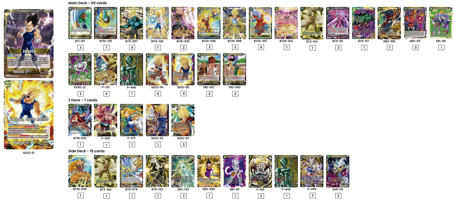 Decklist de Caomhan Reid