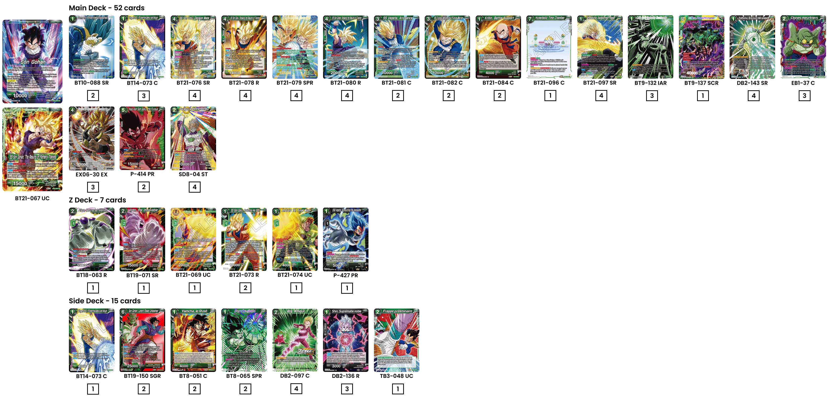 Decklist de Jacopo Toro