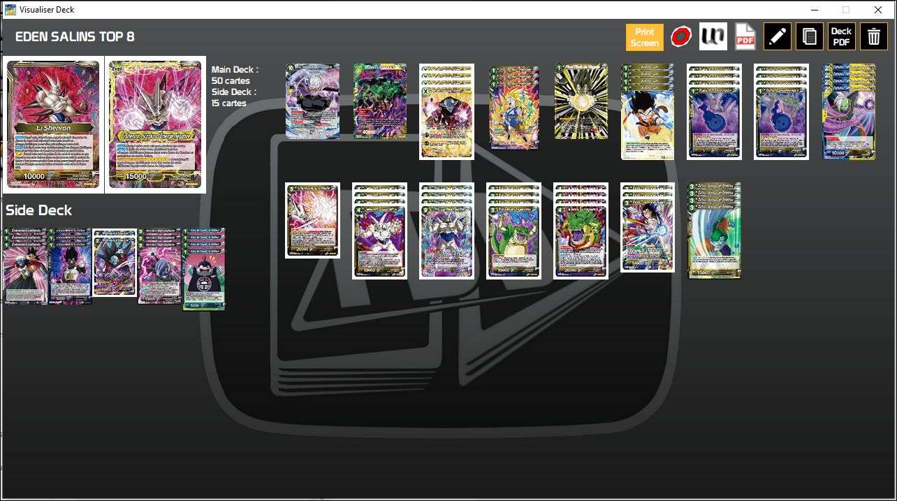 Decklist de Eden Salins