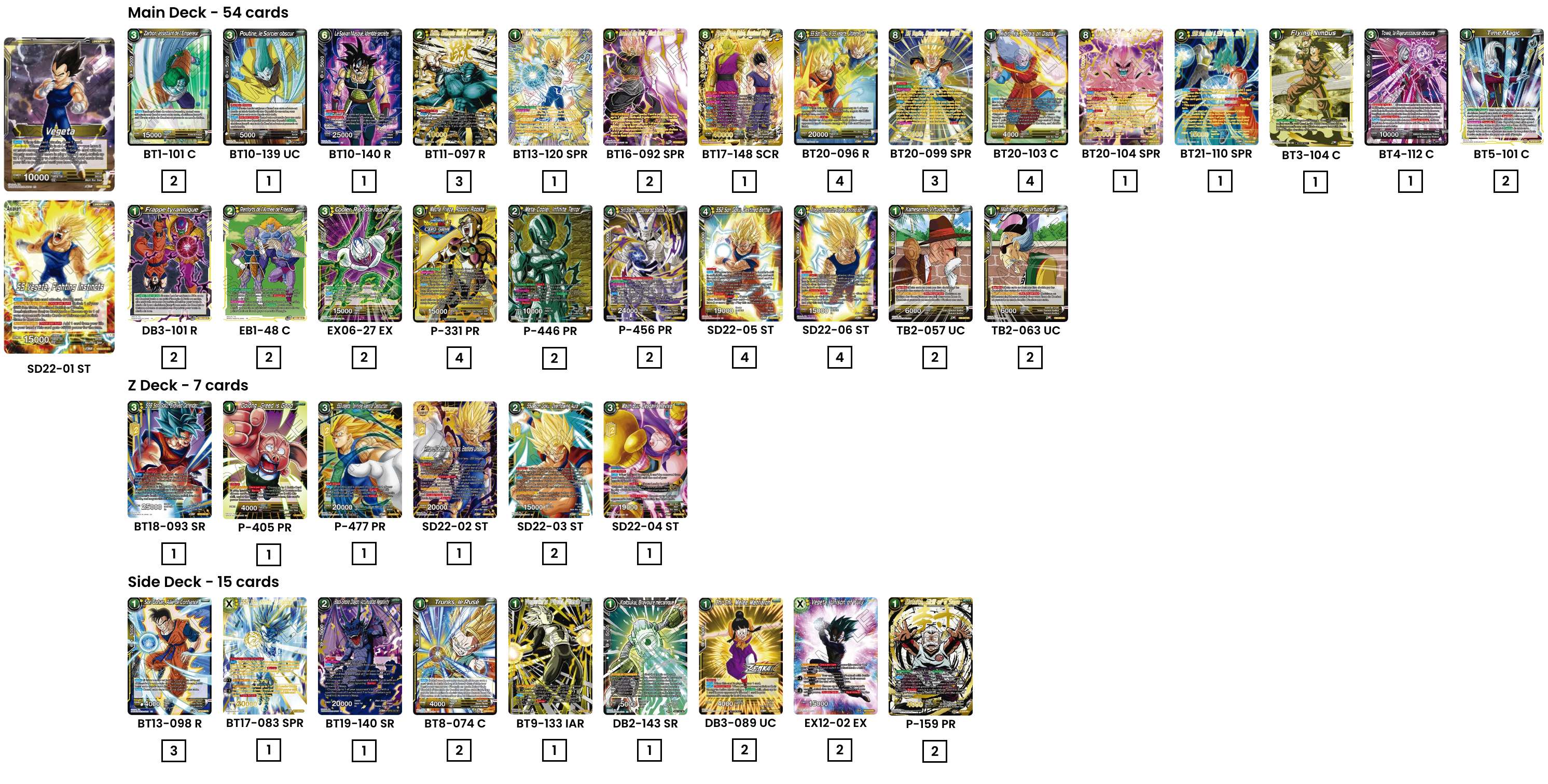 Decklist de VINCENT PREVOT