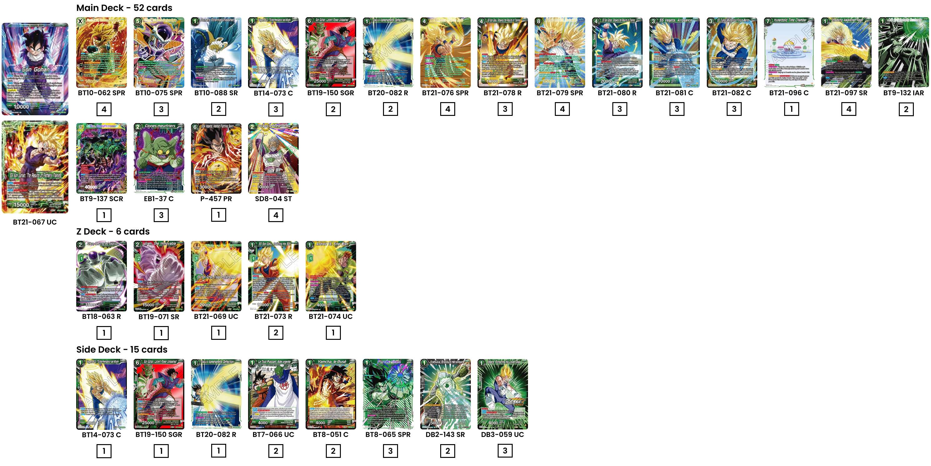 Decklist de Antony Monteiro