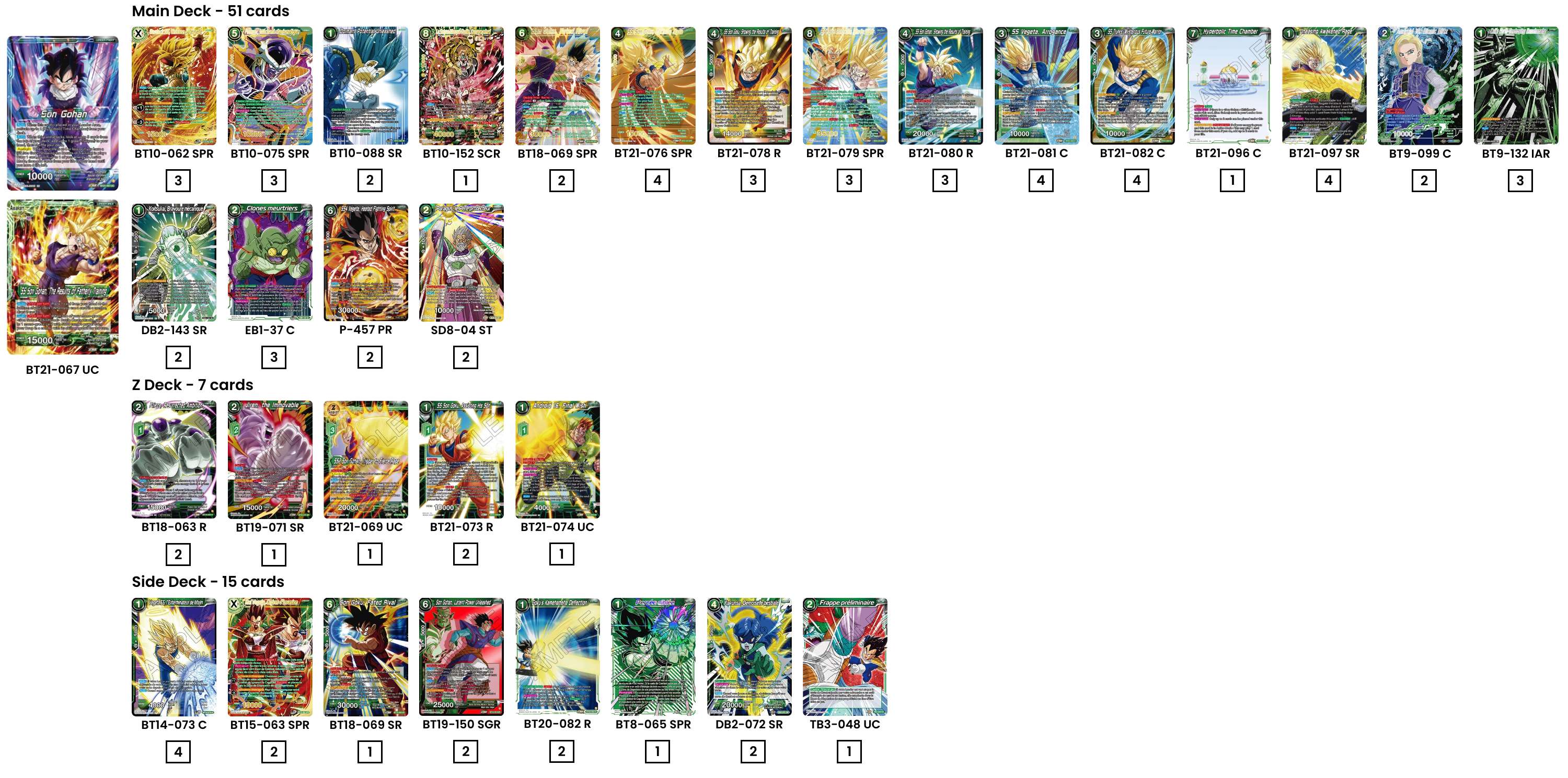 Decklist de Nelson Pasinetti