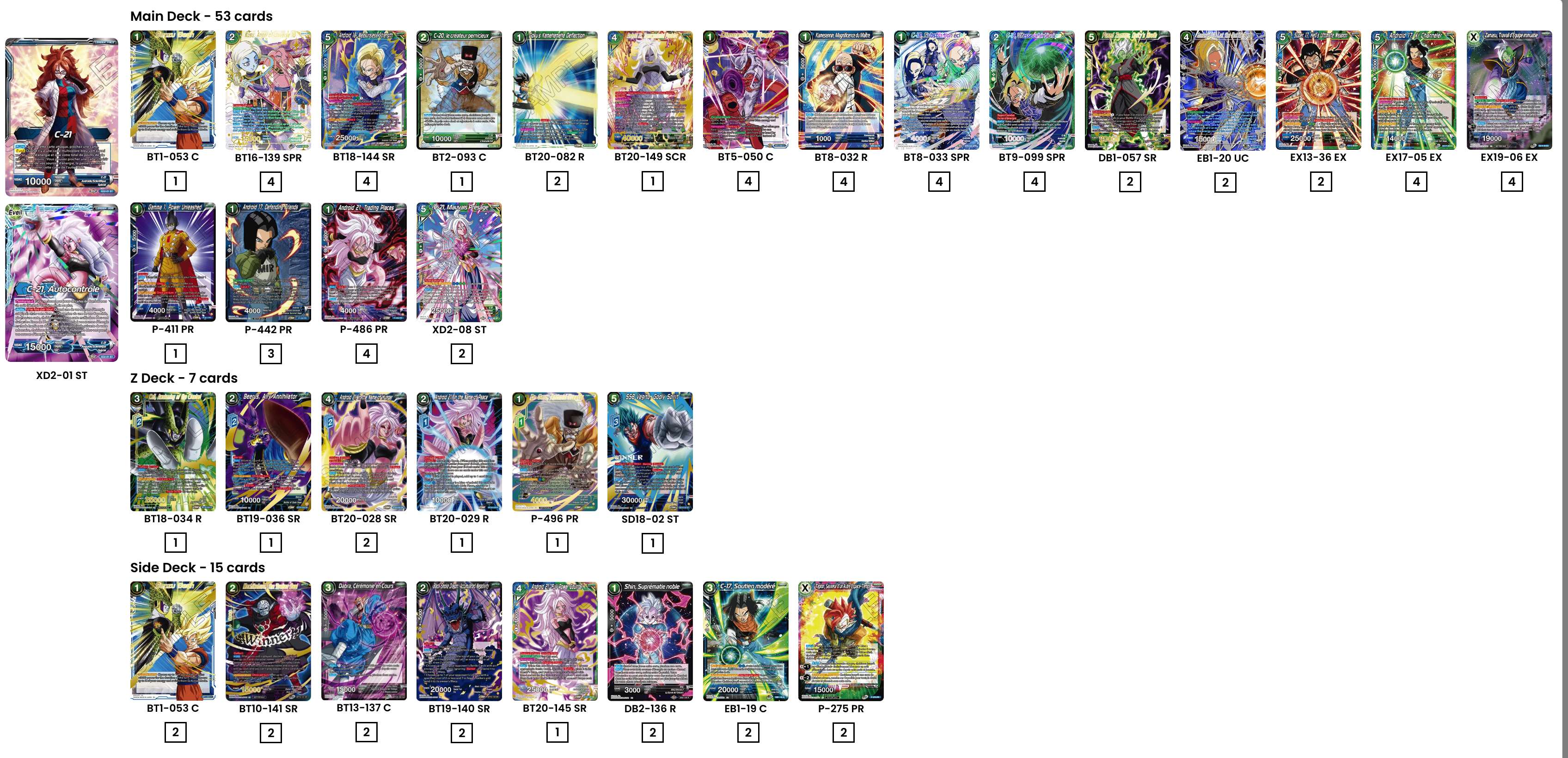Decklist de Debby C