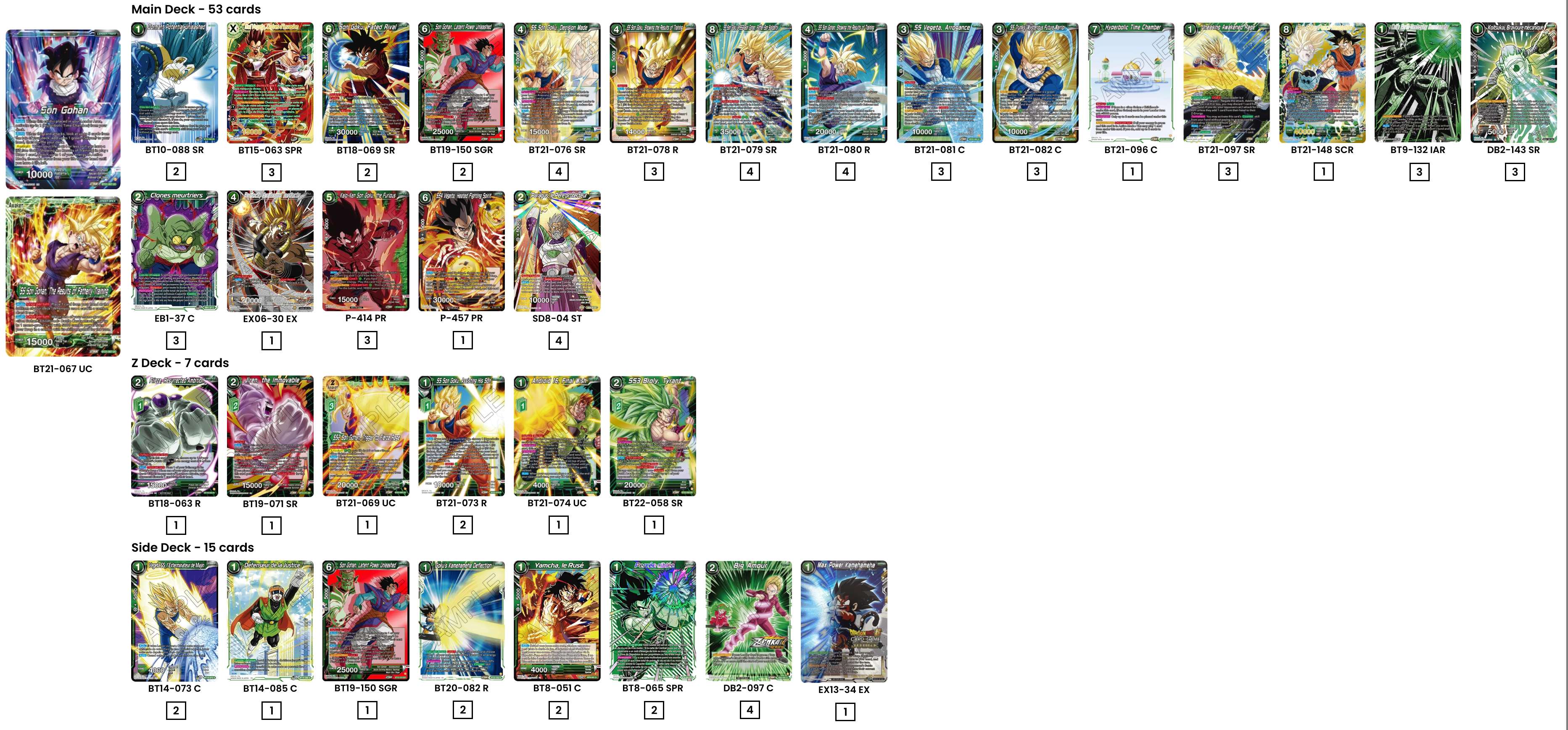 Decklist de Gabriele Corrente