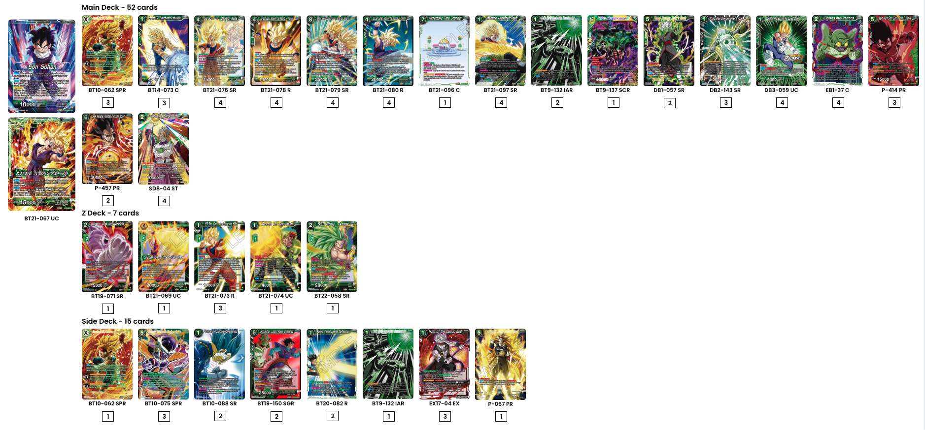 Decklist de Antonio Matamoros Gomez