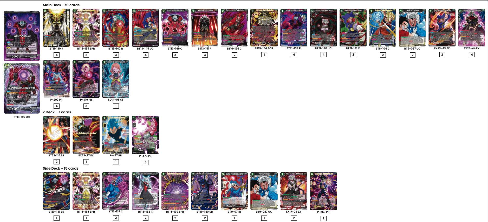 Decklist de Martyn Hobson