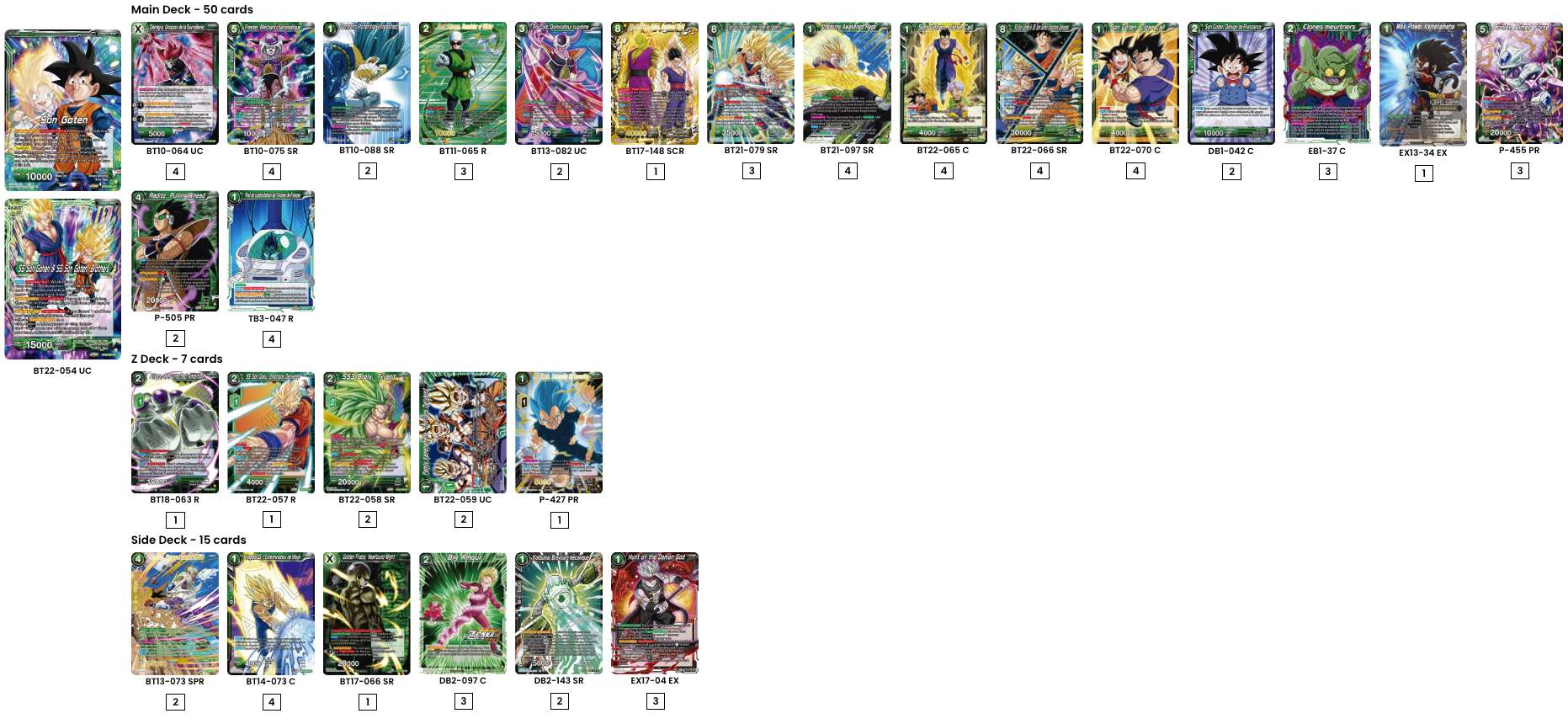 Decklist de Alexis Lenclud