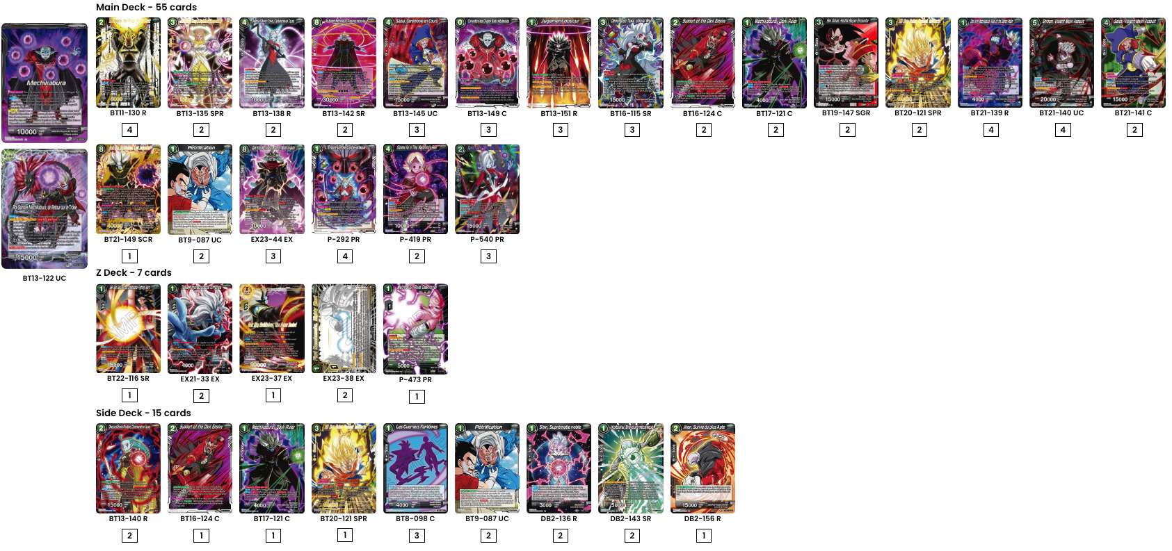 Decklist de Ethan Woodfield