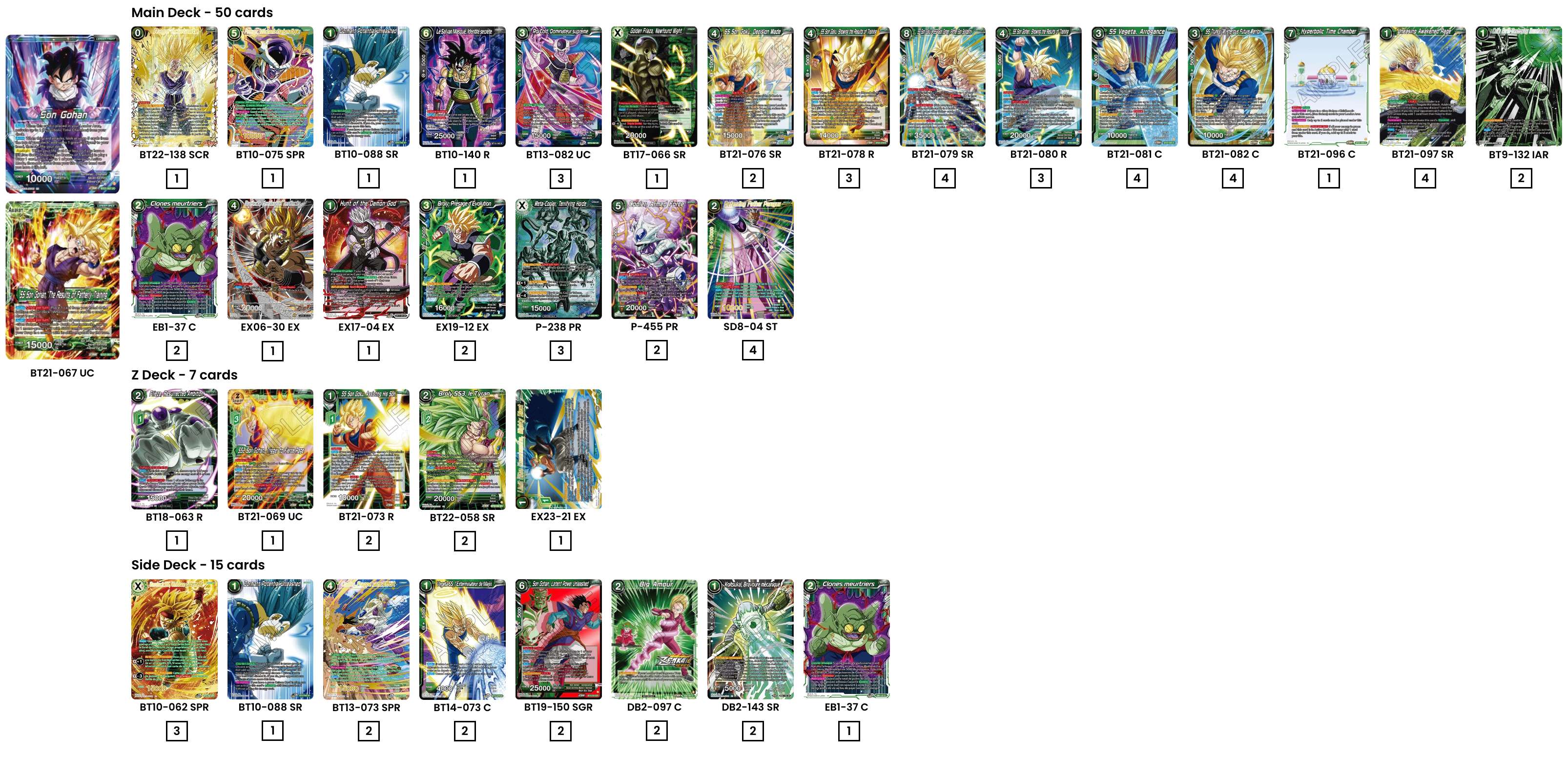 Decklist de Johann Finoco
