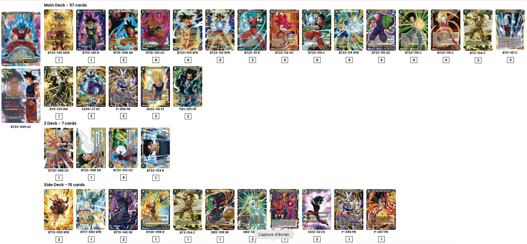 Decklist de Evan Lavanchy