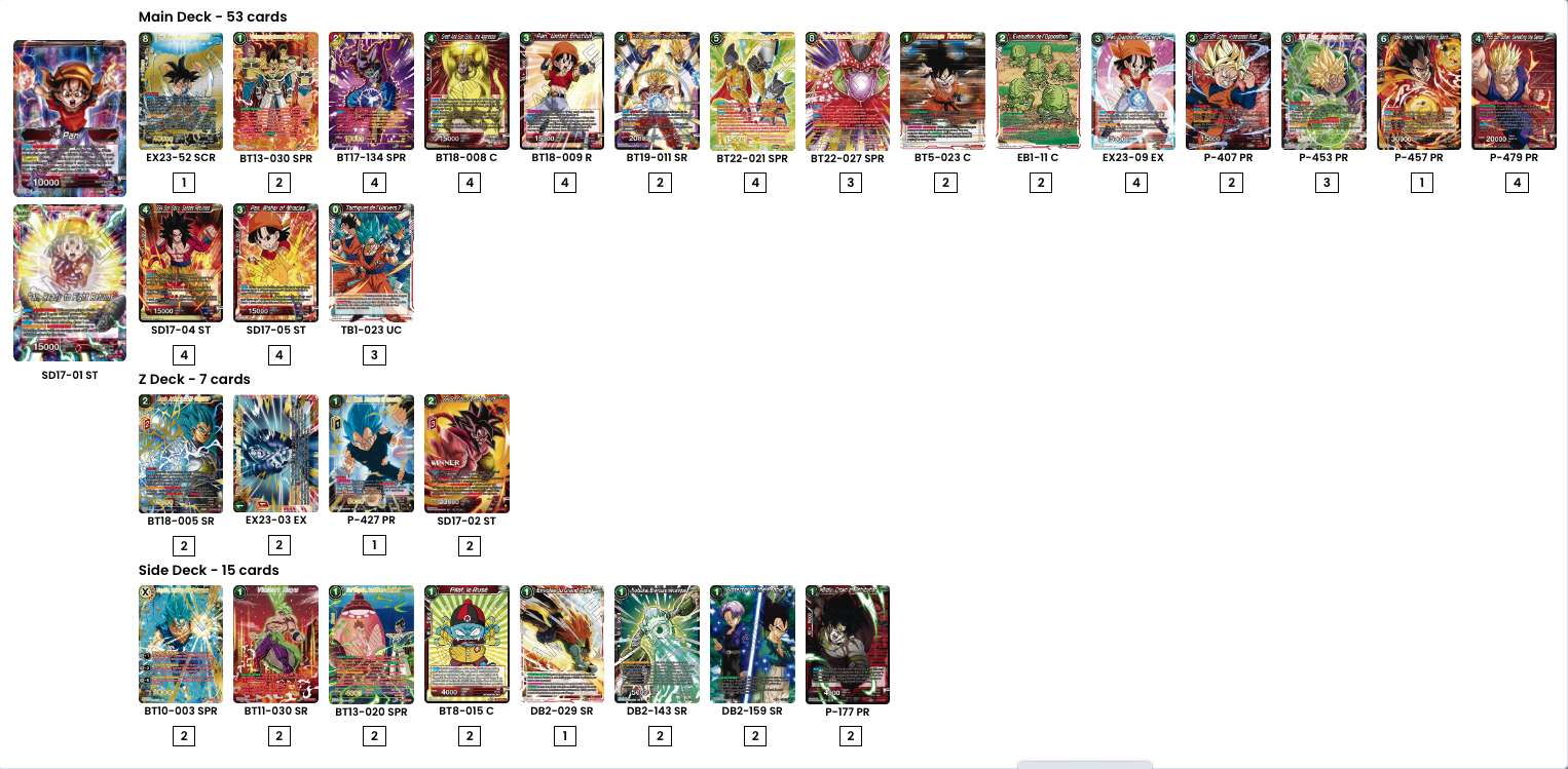 Decklist de Giacomo Boschi