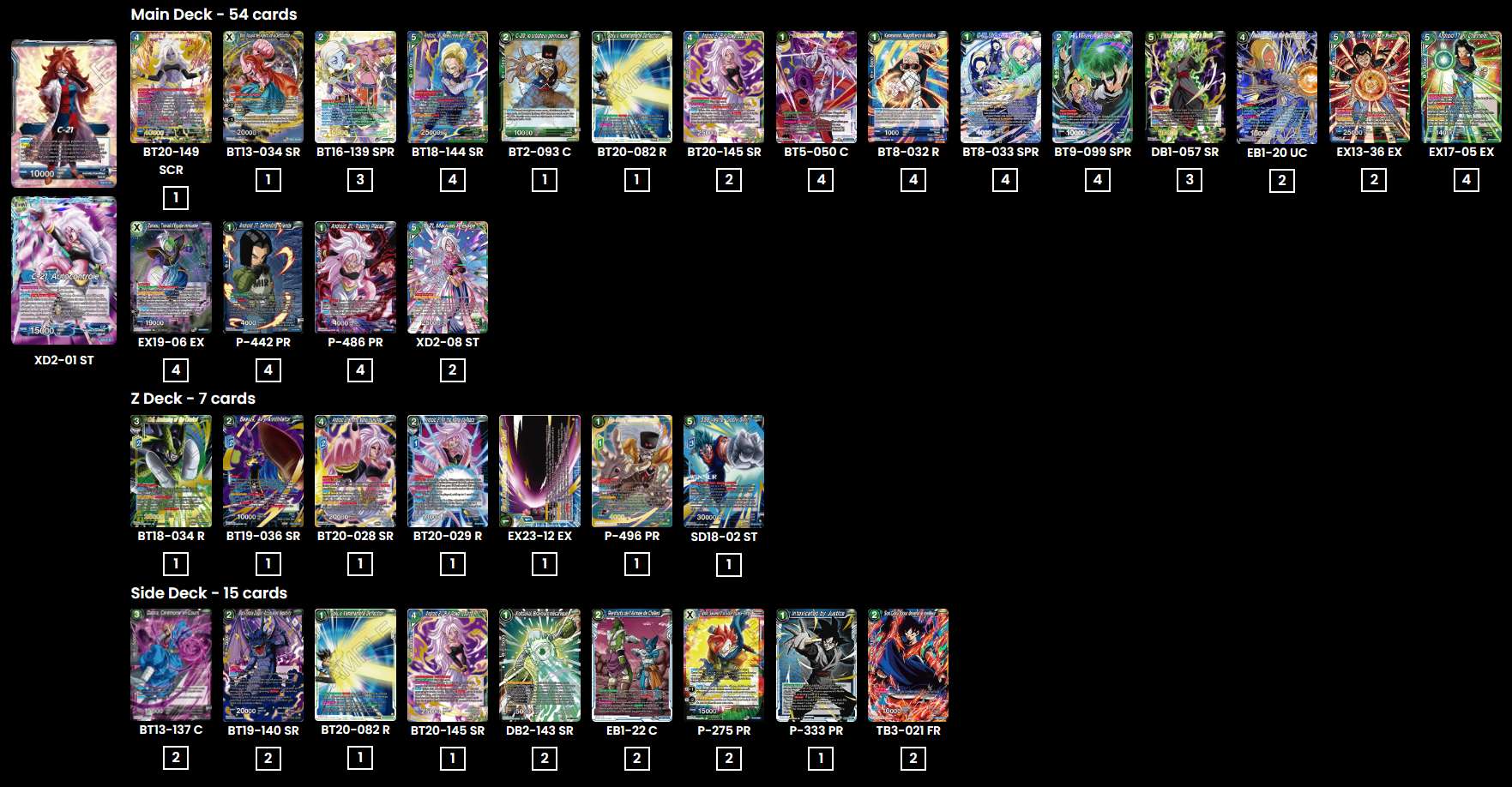Decklist de Vivien Vergne