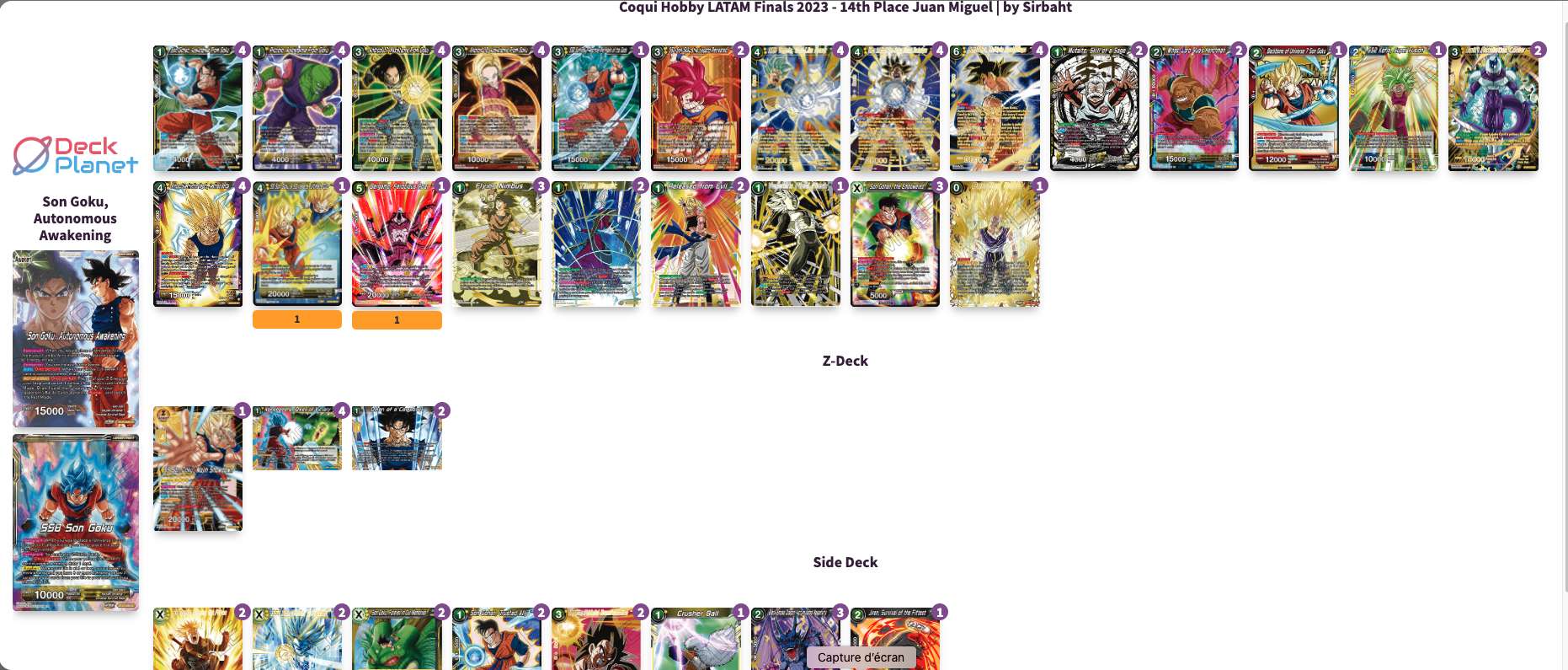 Decklist de Juan Miguel