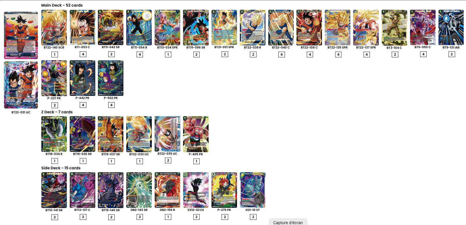 Decklist de Barker182