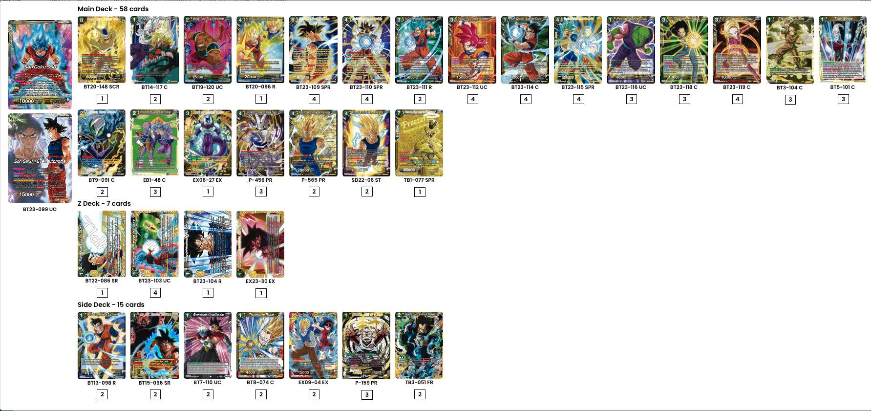 Decklist de Alex Foufelle