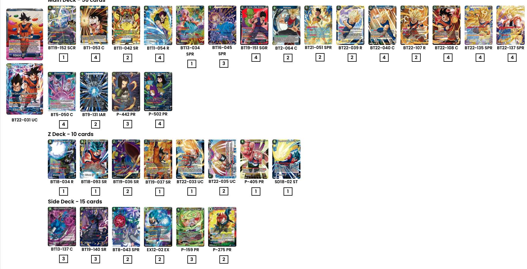 Decklist image · Dean