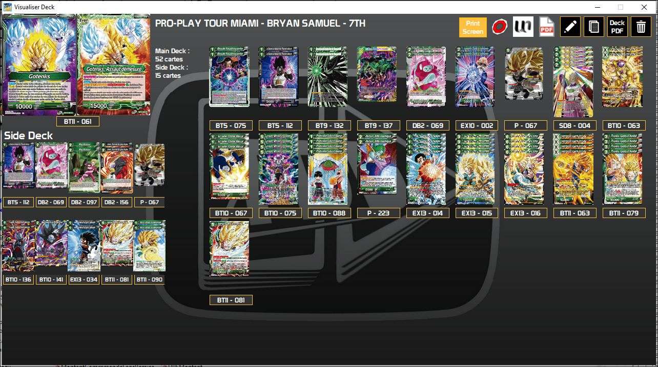 Decklist de Bryan Samuel