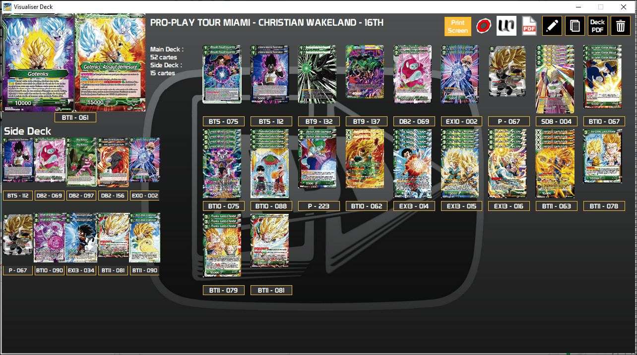 Decklist de Christian Wakeland