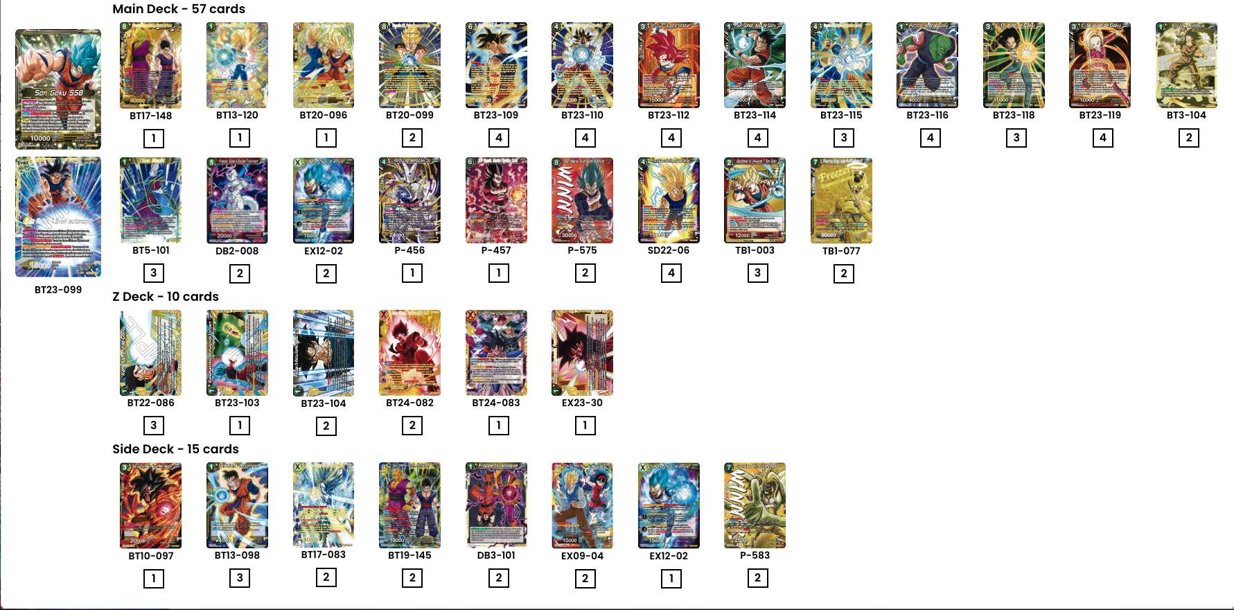 Decklist de Caomhan Reid