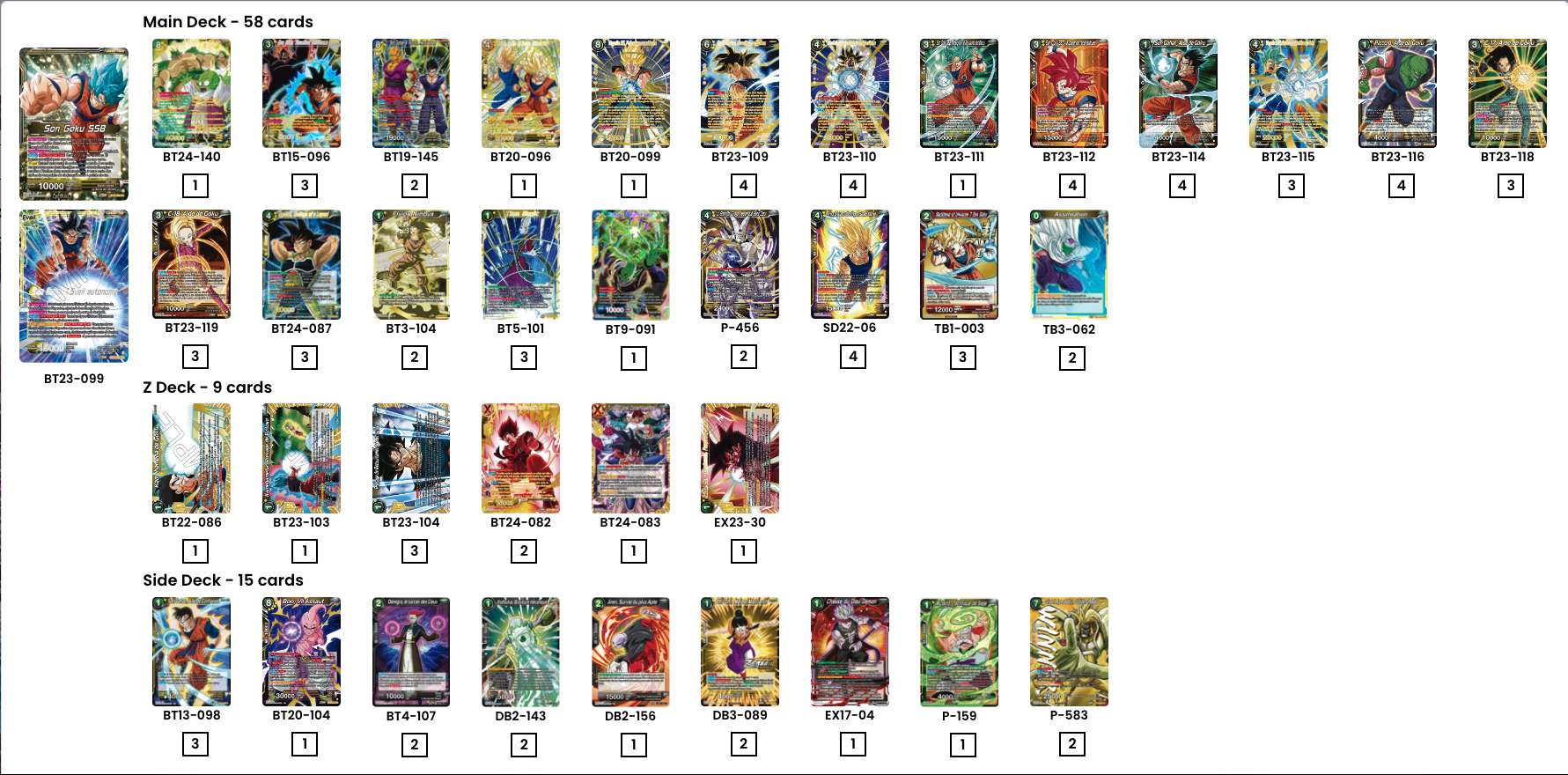 Decklist de Damian Kitowski