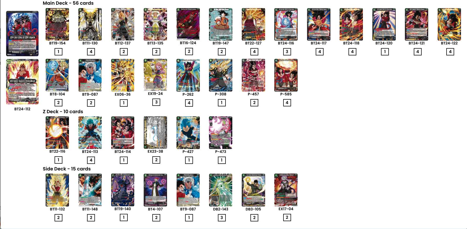 Decklist de Benny Zhang