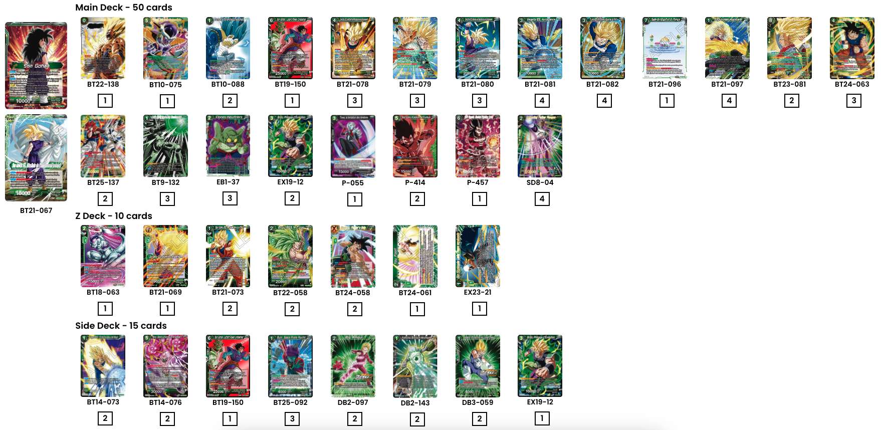 Decklist de Darian Schmidt