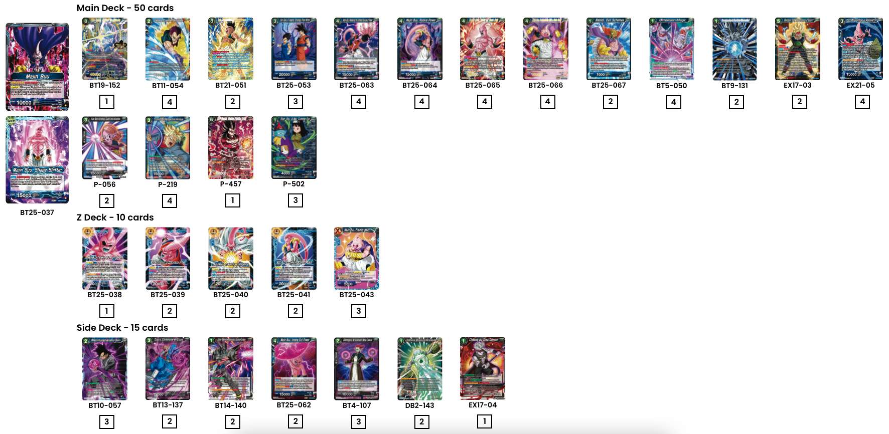 Decklist de Oliver Symonds